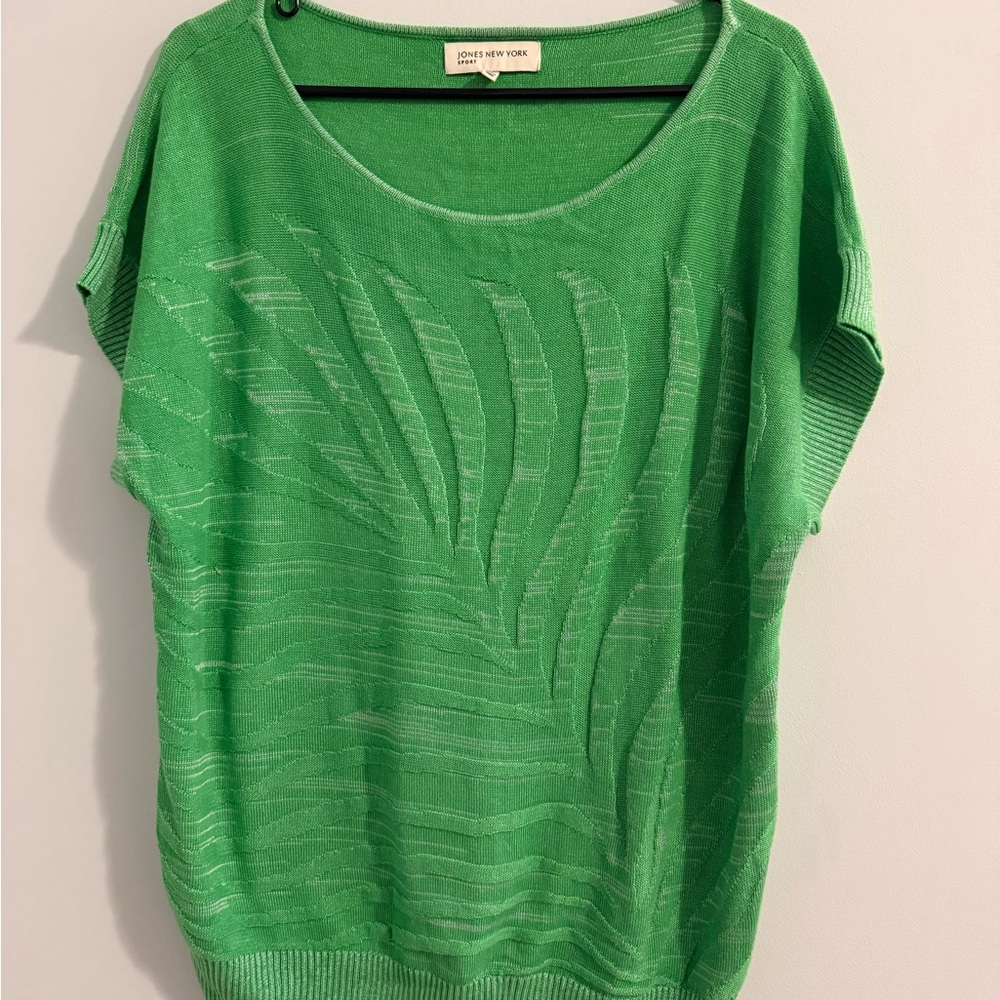 Jones New York Vibrant Green Knit Top